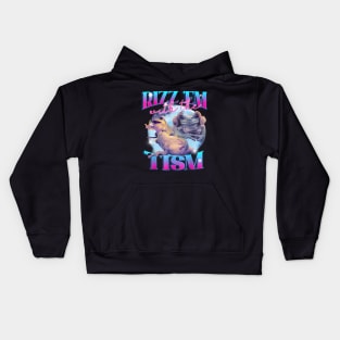 Rizz Em With The Tism Frog Funny Autism Awareness Meme Kids Hoodie